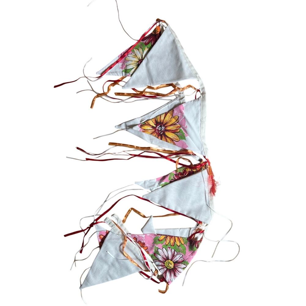 Floral Multi-Color Bunting Flag *Dimensions in Picture*